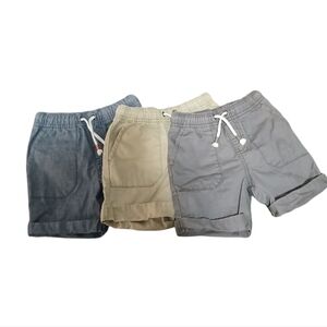 Cat & Jack Set of 3 Drawstring Cuffed Twill Shorts w/Pockets Size 2T
